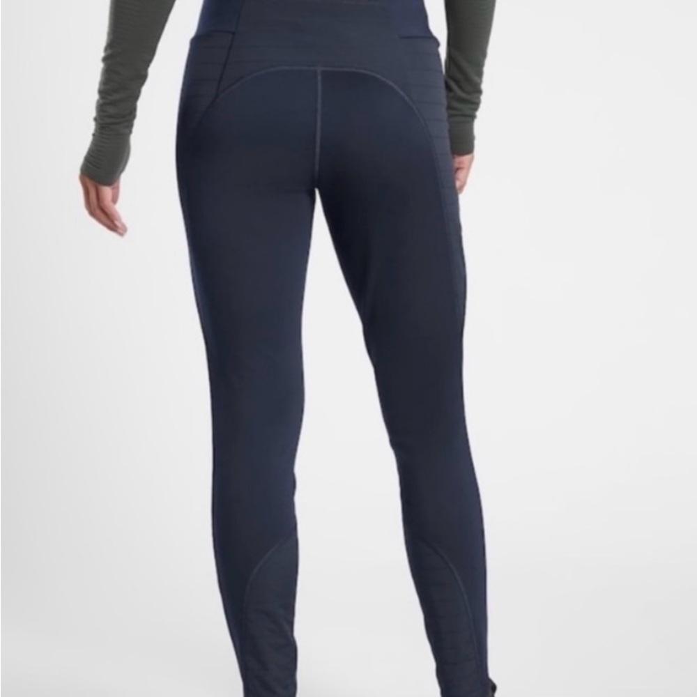 Athleta Peak Hybrid Fleece Tight Navy Size small